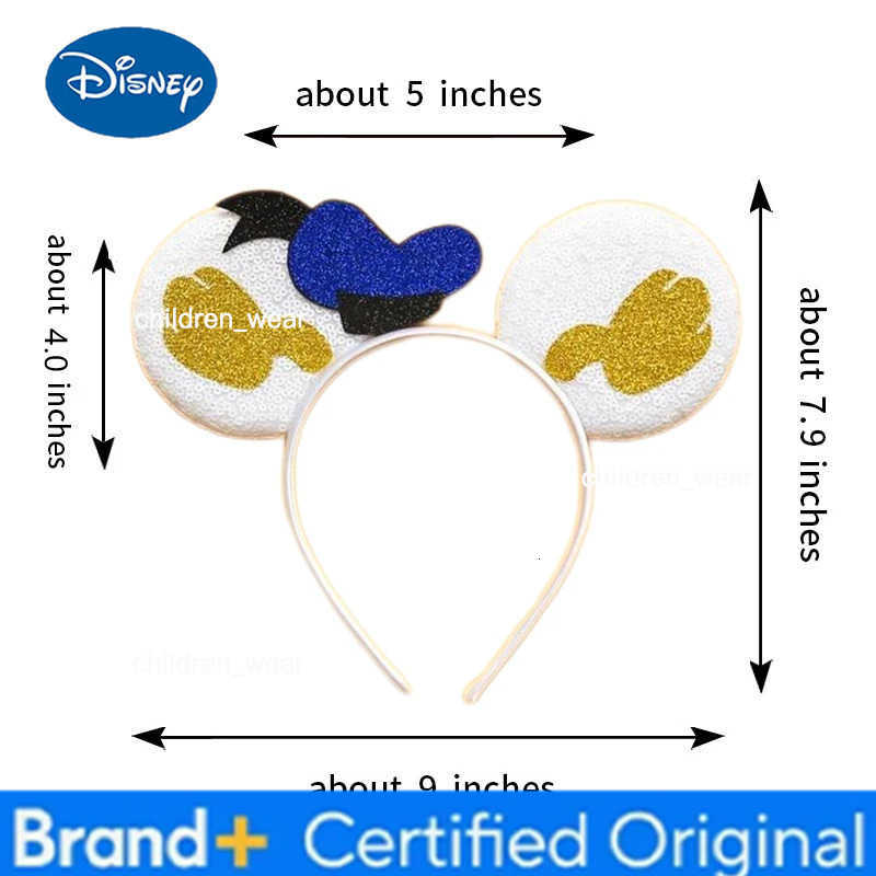 Disney Mickey Mouse Ears Headbands for Baby Girls Daisy Duck Hairbands Donald Duck Headwear Adults Women Bows Hair Accessories H251226