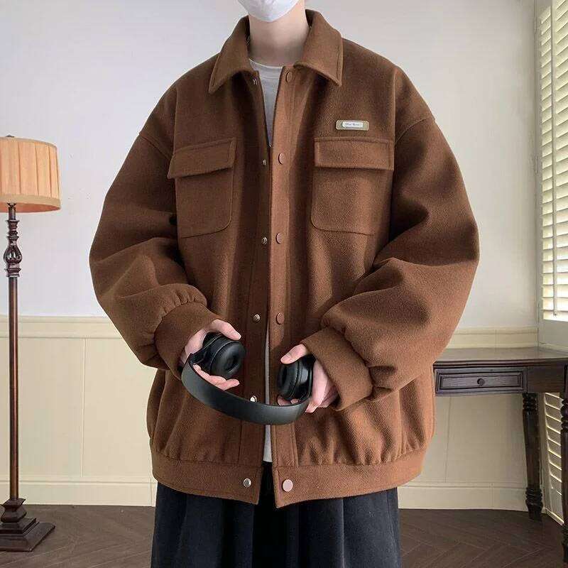 American Retro Autumn Winter Men's New Trendy Loose Large Size Versatile Casual Workwear Couple Jacket