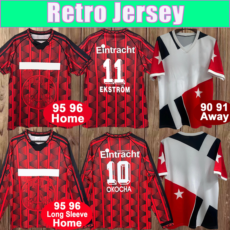 1990 1996 FranKFurt Mens Retro Soccer Jerseys EKSTROM GAUDINO OKOCHA HAGNER Home Vintage Football Shirt Uniforms