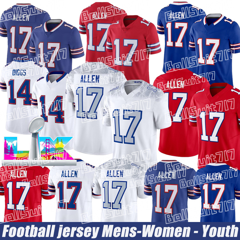 #17 Josh Allen Buffalocity Bill #0 Keon Coleman #86 Dalton Kincaid #97 Joey Bosa #5 Joshua Palmer #88 Dawson Knox #8 Terrel Bernard #10 Khalil Shakir Football Jerseys