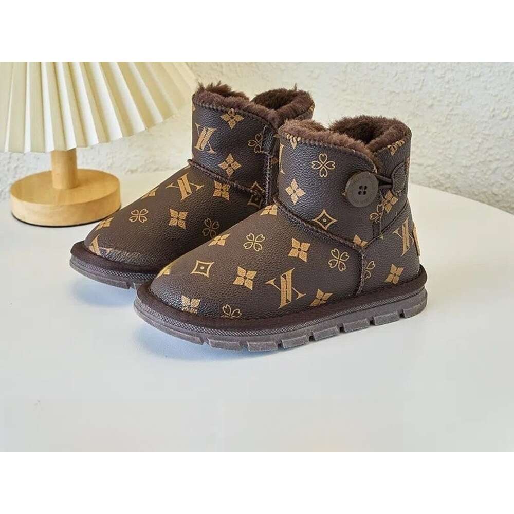 Parent-Child Style Snow Boots Unisex Winter New Fleece-Lined Thickened Loafers Cold-Proof Warm Cotton Shoes For Women