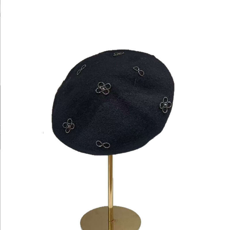 Women's Beret Cap Autumn Winter New Style Tweed Fashionable Atmosphere Face-Slimming Trendy Winter Warm Black red Beige Warm for Ladies Coats Dre