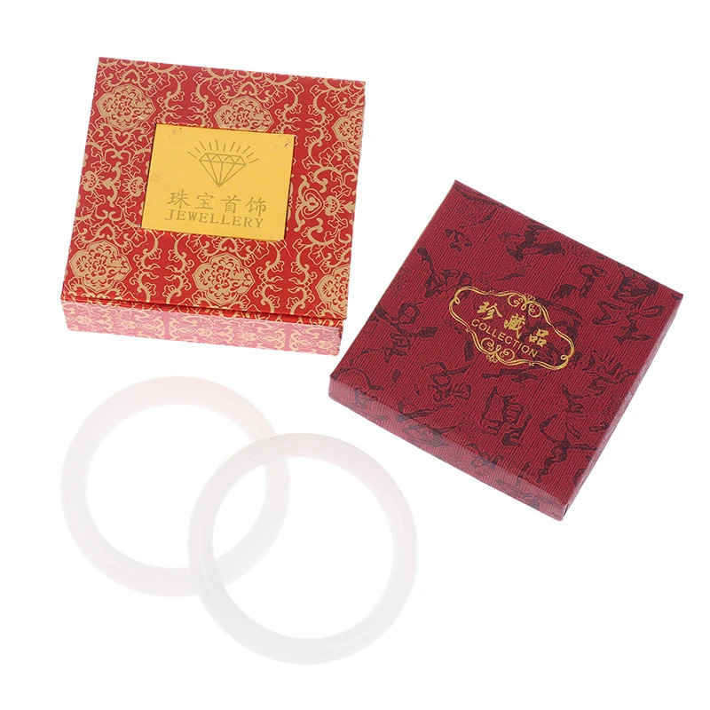 Natural White Chinese Jade Bracelet Bangle Jewellery Fashion Accessories Woman Lucky Amulet Gift 5862mm 251219