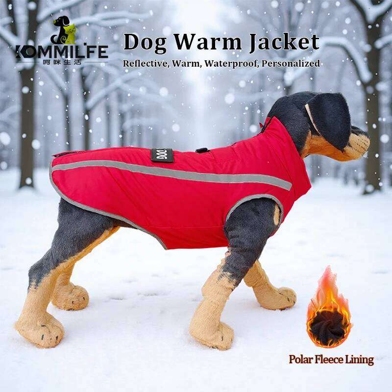 Warm Fleece clothes Personalized Waterproof Winter Clothes for Small Medium Large Dogs Pet Clothing Jackets Dog Accessories 25T1226