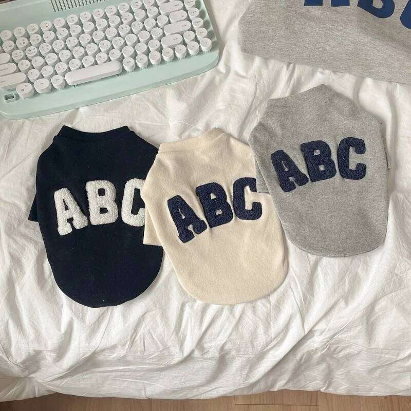 Fashion Soft Autumn Warm Clothes Letter Embroidery Puppy Sweatshirts Cute Cat Pullovers Pet Hoodies Dog Costume 25T1226