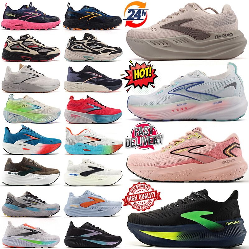 brookes brookshoes running shoes designer outdoor sneakers Hyperion Glycerin Max Ghost Cascadia Adrenaline GTS Launch Womens Mens Trainers runners tennis