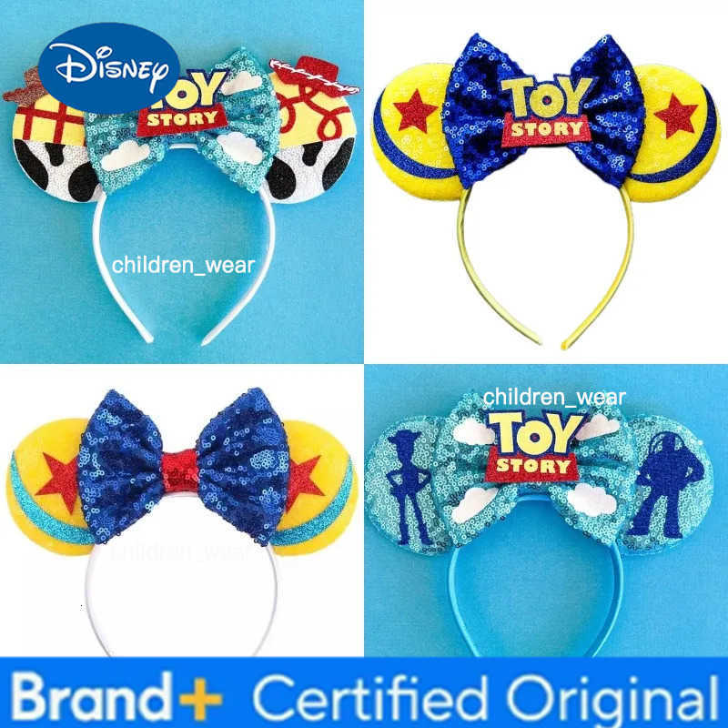 Disney Mickey Mouse Ears Headbands Women Bows Hair Accessories Toy Story Headband for Girls Kids Buzz Lightyear Alien Headwear H251226