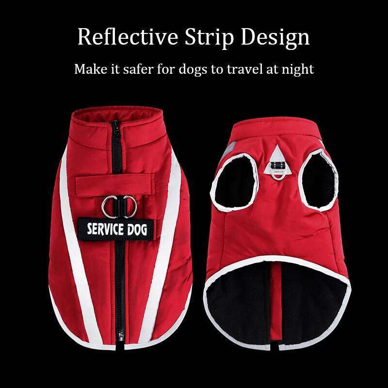 Warm Fleece clothes Personalized Waterproof Winter Clothes for Small Medium Large Dogs Pet Clothing Jackets Dog Accessories 25T1226
