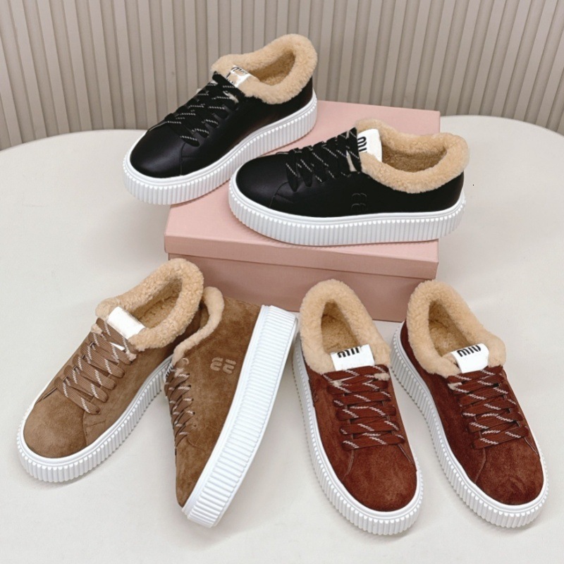 Winter 2025 thick soled height increasing sports shoes suede sheepskin warm cotton shoes casual women's shoes