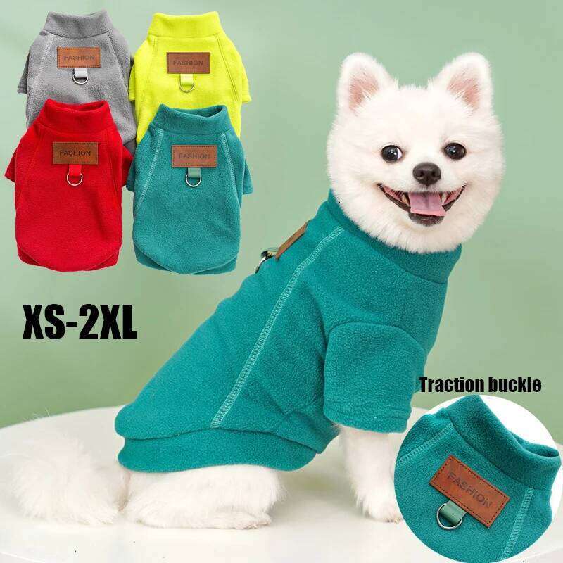 Winter Warm Clothes for Small Dogs Fashion Dog Solid Color Puppy Sweatshirt Soft Cat Pullovers Chihuahua Pet Hoodies 25T1226