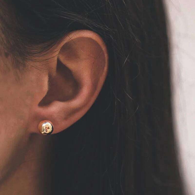 Round Stainlesss Steel Stud for Women,Simple Polished Ball Earring Hypoallergenic Jewelry 6mm-12mm 25H1226