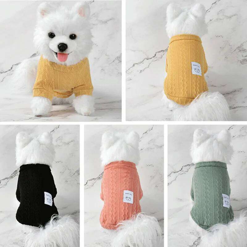 Classic Puppy Dog Knitting Sweater Winter Warm Clothes for Small Dogs Cats Vest Pet Clothing Apparel French Bulldog Costume 25T1226