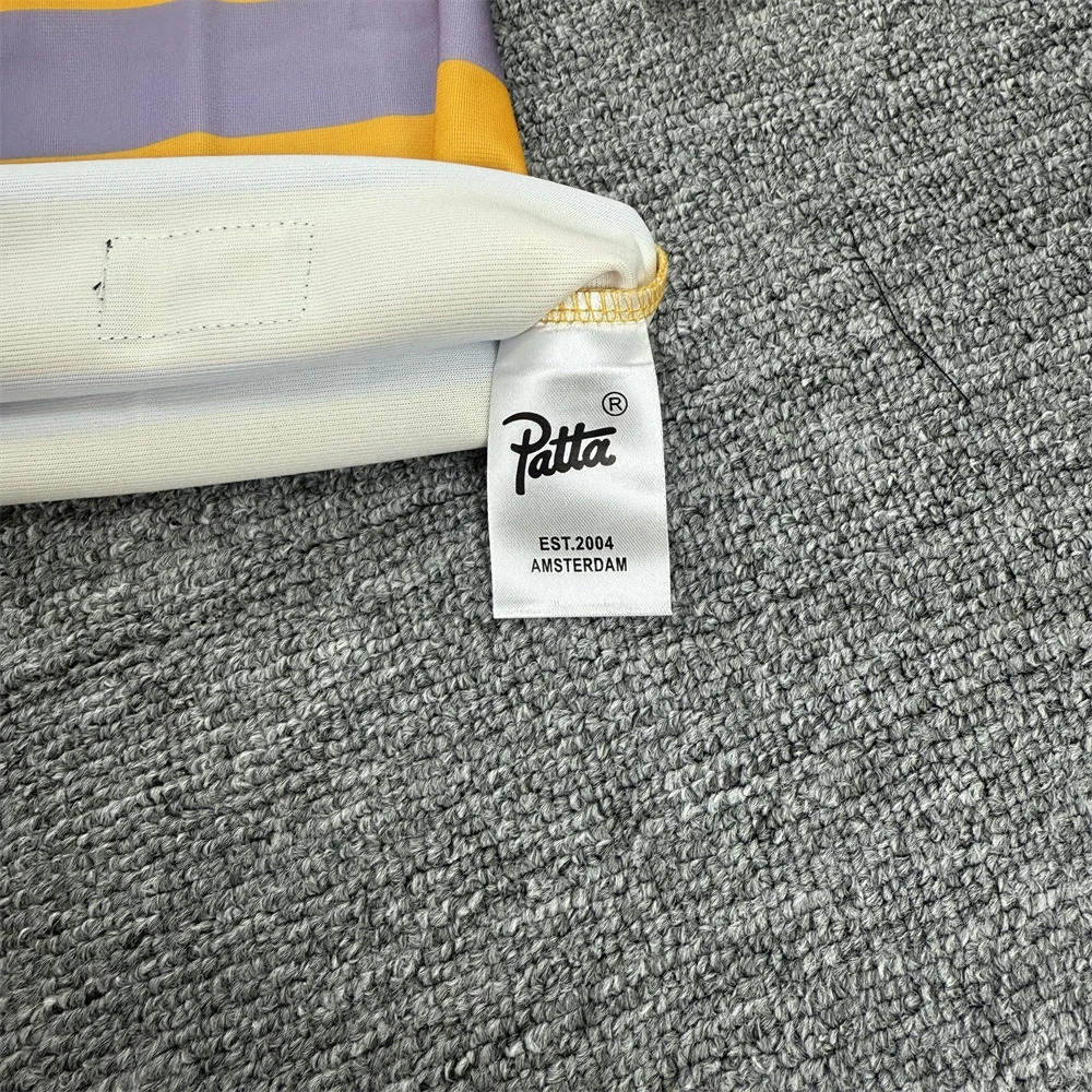 2026ss PATTA Striped Long Sleeve Vintage T Shirt Men Women High Quality Tee Tops T-Shirt 251225