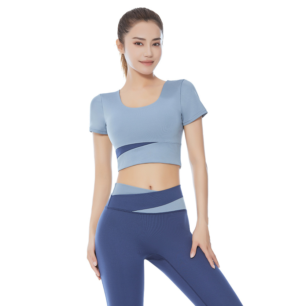 Two-Tone Outdoor Running Sports Bra & Yoga Crop Top: Color-Block, Cropped, Quick-Dry, Tight-Fitting & Breathable Fitness Bra