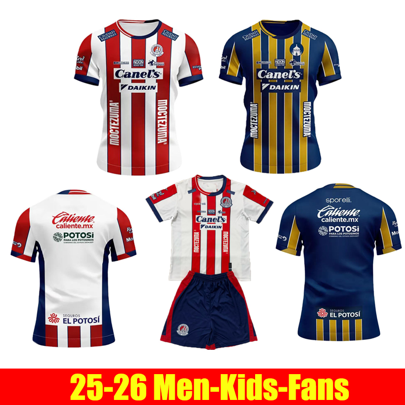 Liga MX Atletico San Luis 26 27 Soccer Jerseys JOAO PEDRO GALDAMES BARAJAS SALLES-LAMONGE 2026 football shirts GARCIA MACIAS football kits NAJERA Men Kids Socks Set