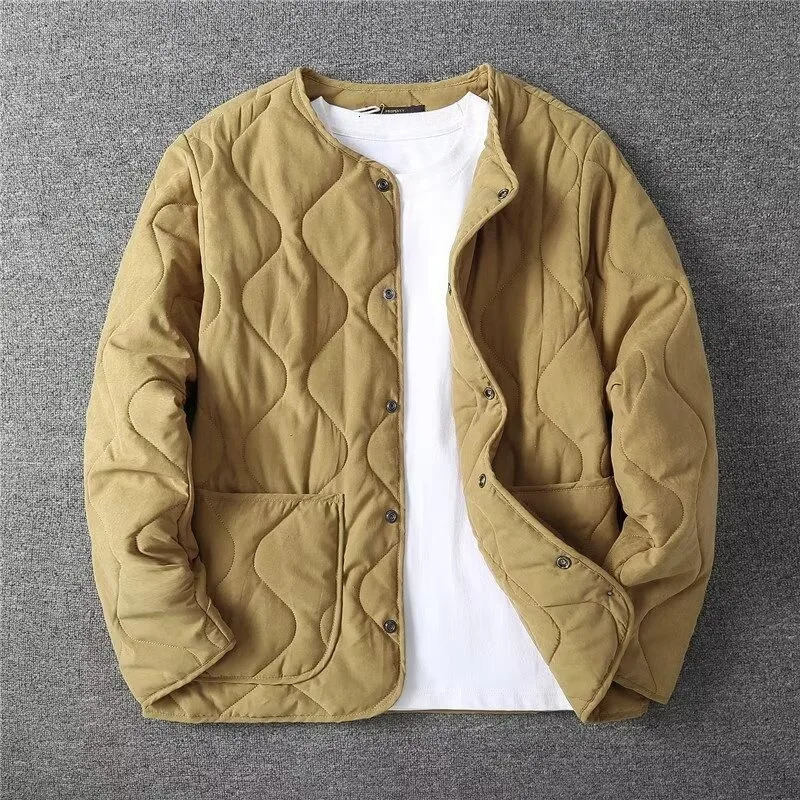 Vintage M65 Liner Jacket Men Winter Khaki Thick Multi-pocket Tooling Padded Jacket Long Sleeve Cardigan Hunting Coat 251222
