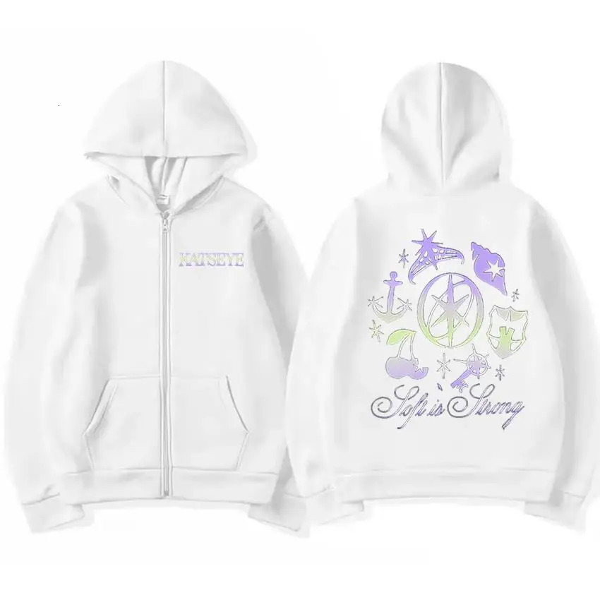 Katseye Graphics tracksuit vintage Hoodie Men Women 2025 tops Fleece fashion clothes Hip Hop Coat Zip Up Jacket Loose streetwear 251217