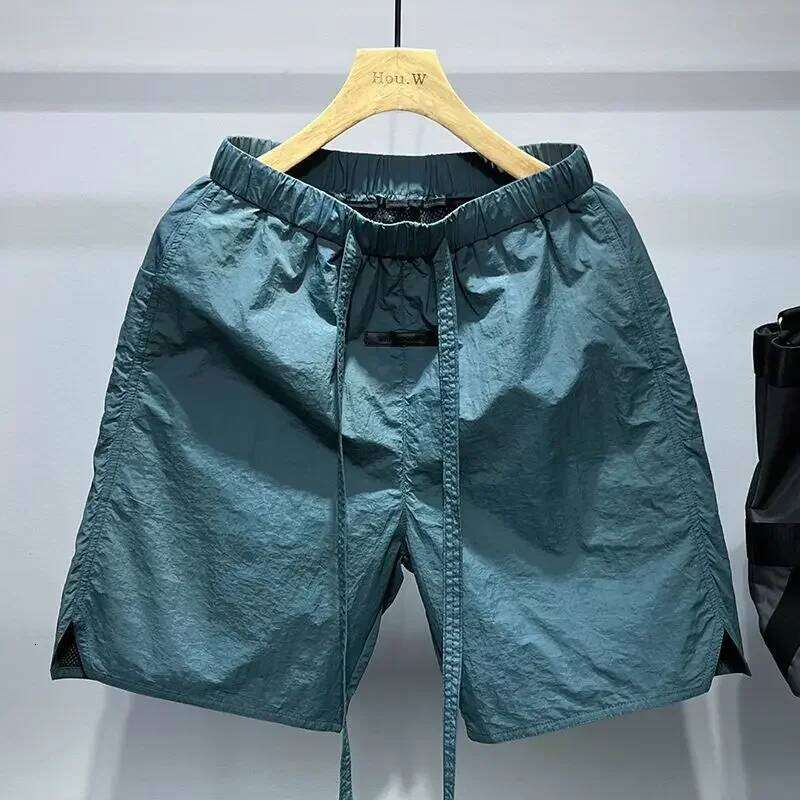 Sports Thin Quick Dry Breathable Casual Classic Resistant Pants Drawstring Beach Cargo Shorts Men Clothing