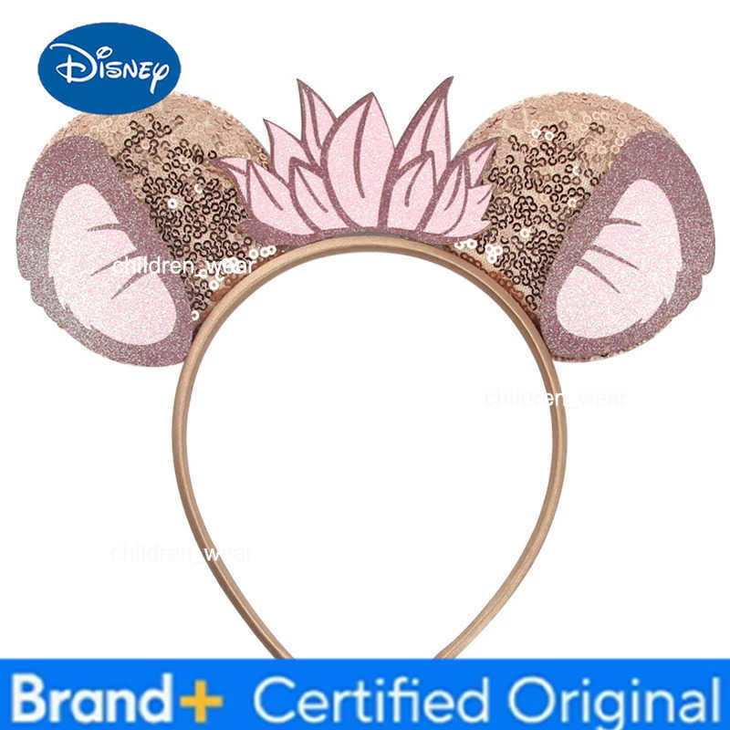 Disney New Cinderella Ears Headband Glitter Rhinestones Princess Minnie Mouse Bow Hairband Party Girls Cosplay Hair Accessories H251226