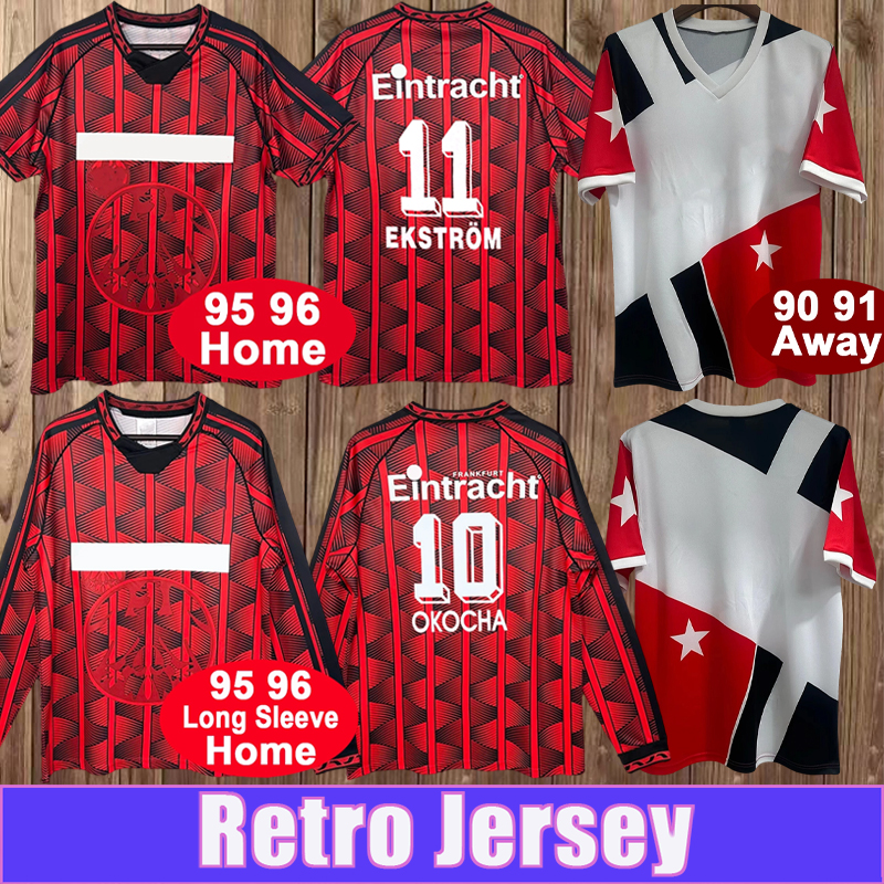 1990 1996 FranKFurt Mens Retro Soccer Jerseys EKSTROM GAUDINO HAGNER Home Vintage Football Shirt Uniforms