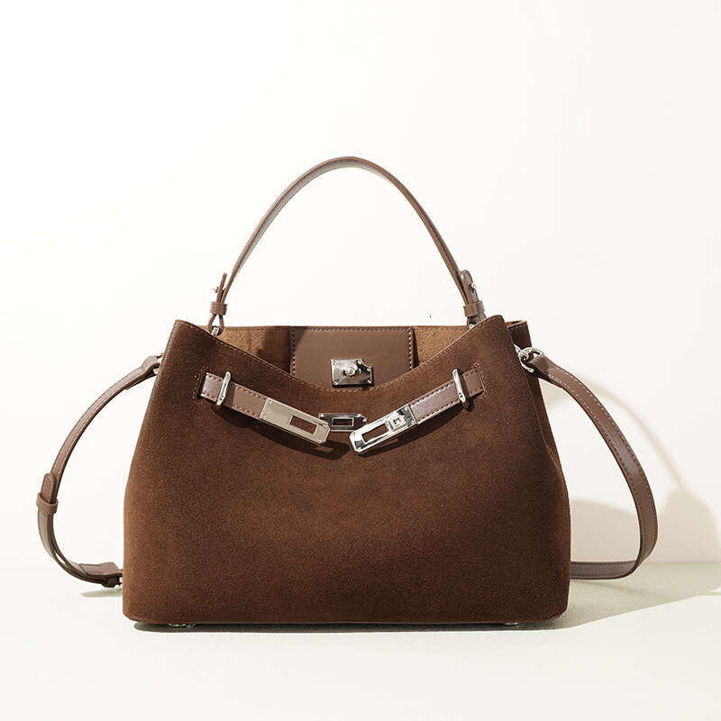 Luxury Shoulder Bags Totes Hobo Genuine Leather Large Capacity Commuter Handbag New Versatile Top Layer Suede Women S Designer Niche Crossbody Bag