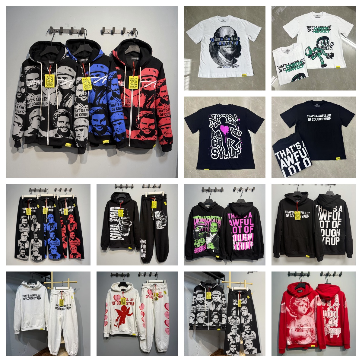 designer shirt thats a awful lot of caugh syrup shirt caugh syrup hoodies men 's hoodie caugh syrup T-shirt pure cotton retro casual hoodie T-shirt