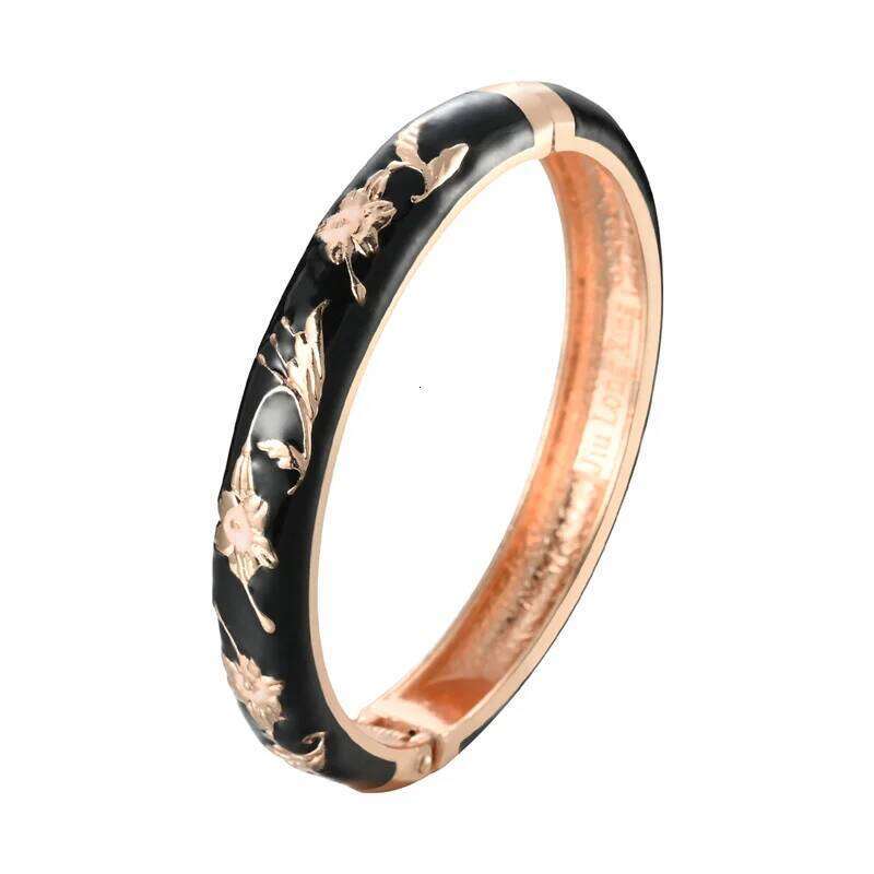 Cloisonne Bangles For Women Bracelet On Flower Enamel Jewelry Women's Hand Bracelets Female Bangle Mother's Day Gifts Wife 25T1226