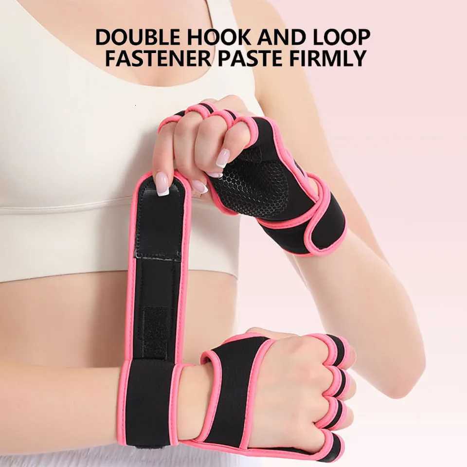 1Pair Fitness Hand Protective Gloves Pull-up Anti-slip And Wear-resistant Barbell Weightlifting Half-fingered Sports Gloves M251226