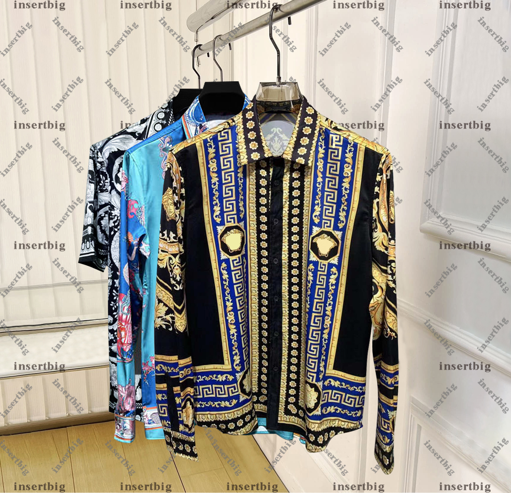 Italian Fashion Brands Men Dress Shirt Luxury Designer Shirt Street Shirts Quality Shirts For Men Designer Button Asian Size S-3xl Yyj