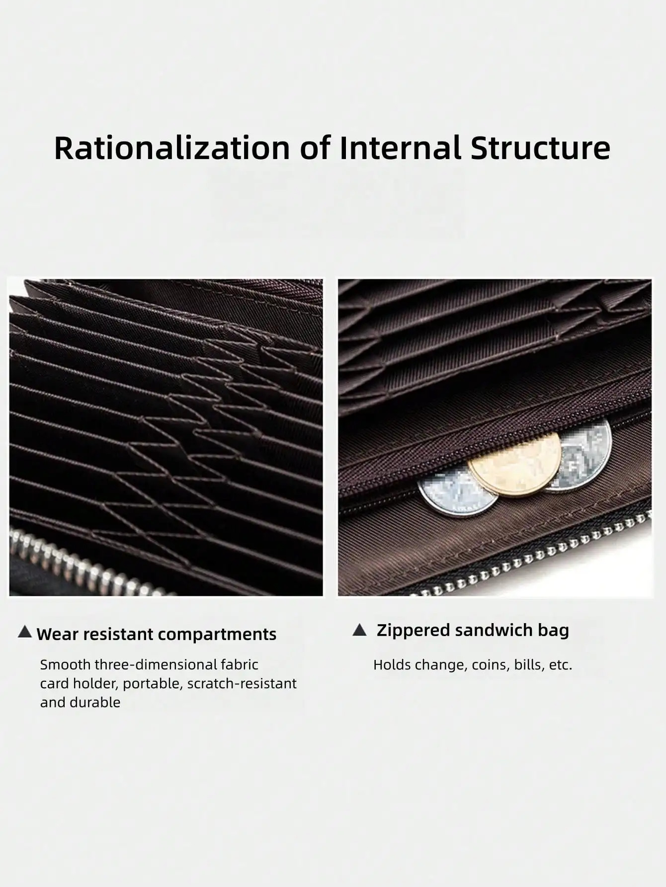 Very Simple Solid Color Basic Long Wallet Business Wallet Portable Multi-card Multi-function Mobile Wallet 251225