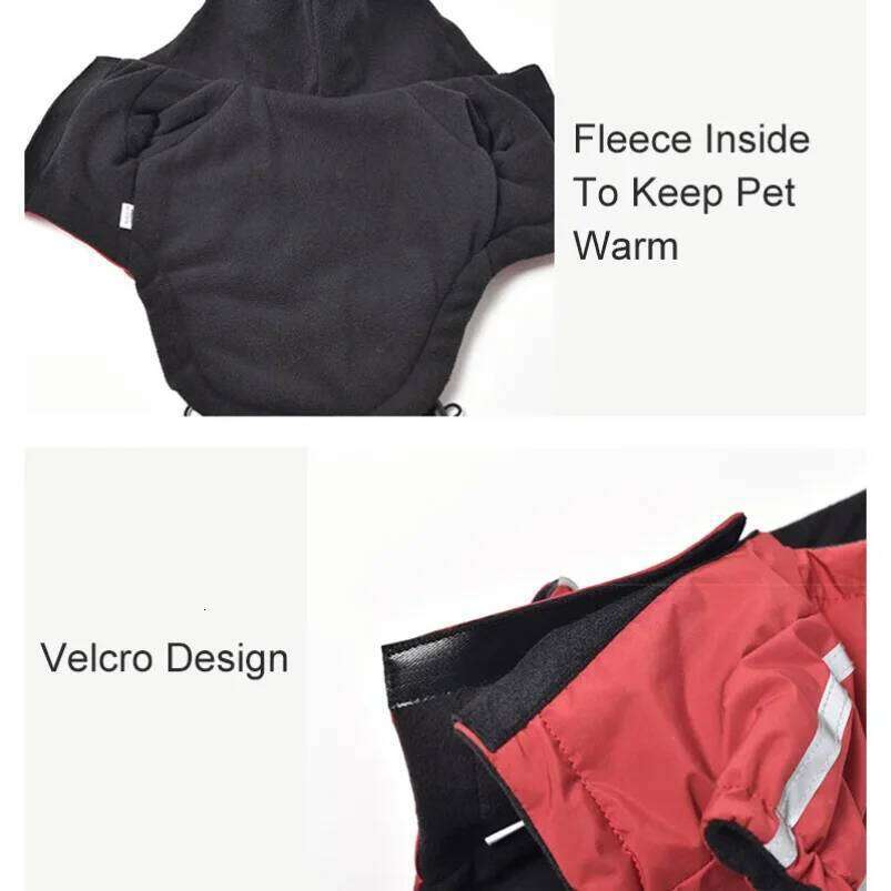 Autumn Waterproof Warm Cotton Hooded Jacket The Dog Face Small Dogs Cat Reflective Pet Clothes Winter Coat 25T1226