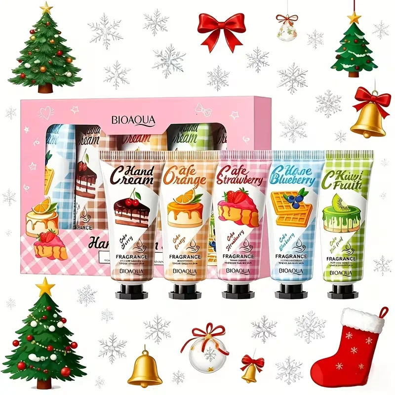 Christmas gift 5/box hand cream setFragrance hand creamcream texturehand cream travel packdurable moisturizer gift for women 251222
