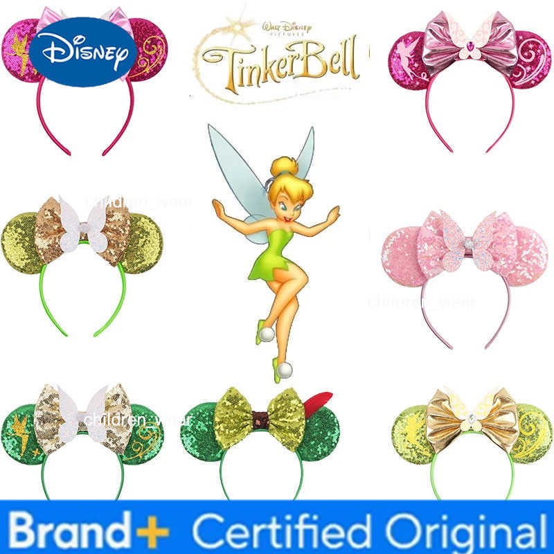 Disney Tinker Bell Hair Accessories For Girls Wings Fairy Headband Kids Flower Vine Ears Hairband Women Silvermist Headwear Baby H251226