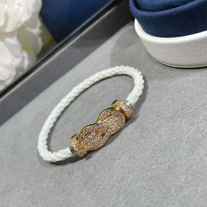 2025 new 8-shaped buckle rope luxury crystal brand fredd bracelet high-quality stainless steel jewelry for women Z260313