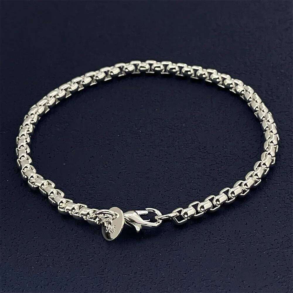 Lihong 925 Sterling Silver Bracelet Venetian Round Box Exquisite Women Fashion Wedding Party Gift Jewelry 25T1226