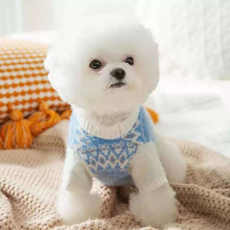 Winter Warm Fashion Knit Dog Plaid Print Puppy Pullover Cute Soft Cat Sweater Chihuahua Clothes Pet Outfits 25T1226