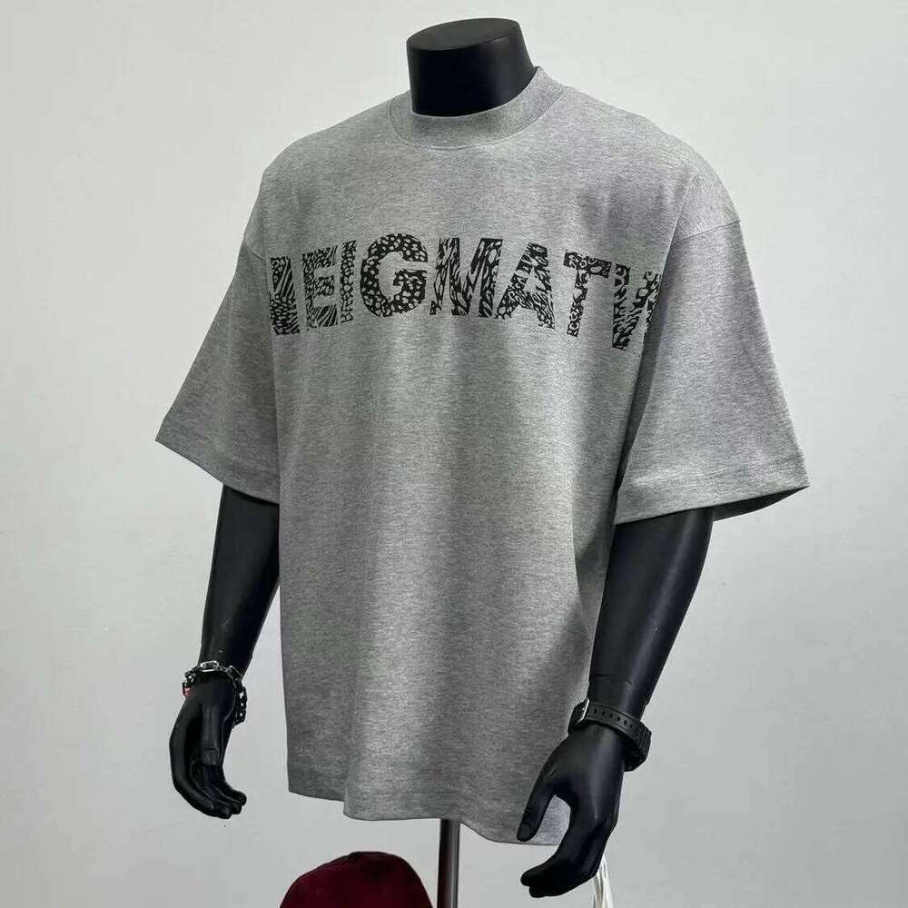 Men's Pure Cotton Grey Short Sleeve T-Shirt With Print