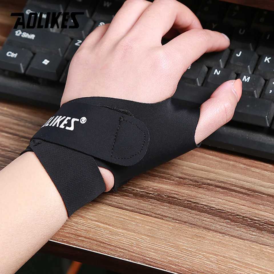 AOLIKES 1PCS Wrist Thumb Brace Ultra-thin Compression Wrist Straps Thumb Support for TendonitisCarpal Tunnel Arthritis M251226