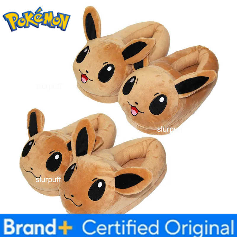 Pokemon New Winter Anime Pikachu Eevee Umbreon Simpson Kawaii Plush Soft Toys Adult Children Warm Slippers Home Indoor Shoes W251226