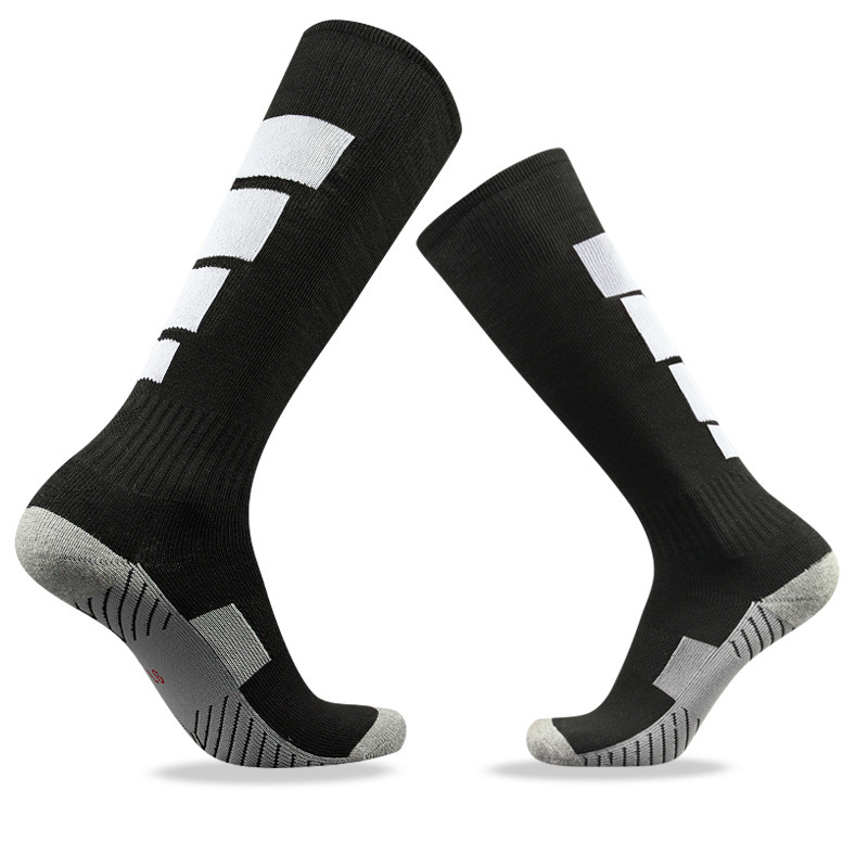 5Pairs Football Sports Socks For Men And Women Professional Adult Thickened Towel Bottom, Children's Over-The-Knee Competition High Tube Soccer S