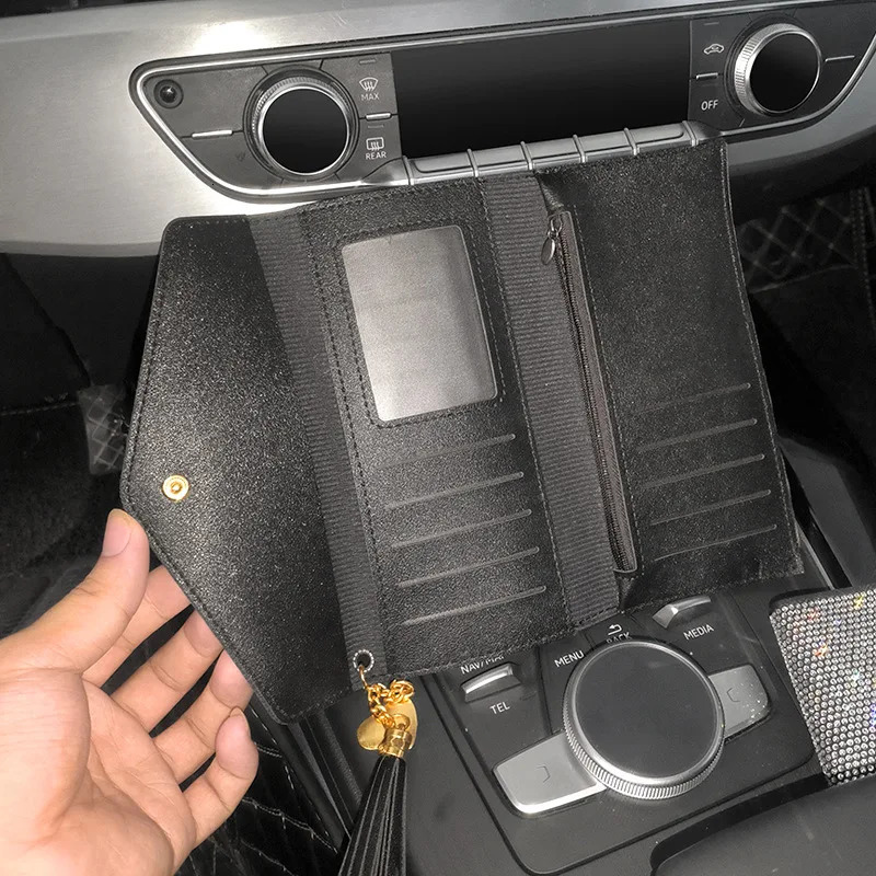 Bling Crystal Elegant Womens Wallets with Zipper Coin Credit Card Holder Ticket Bag Small Purses Woman Leather Wallet 251225