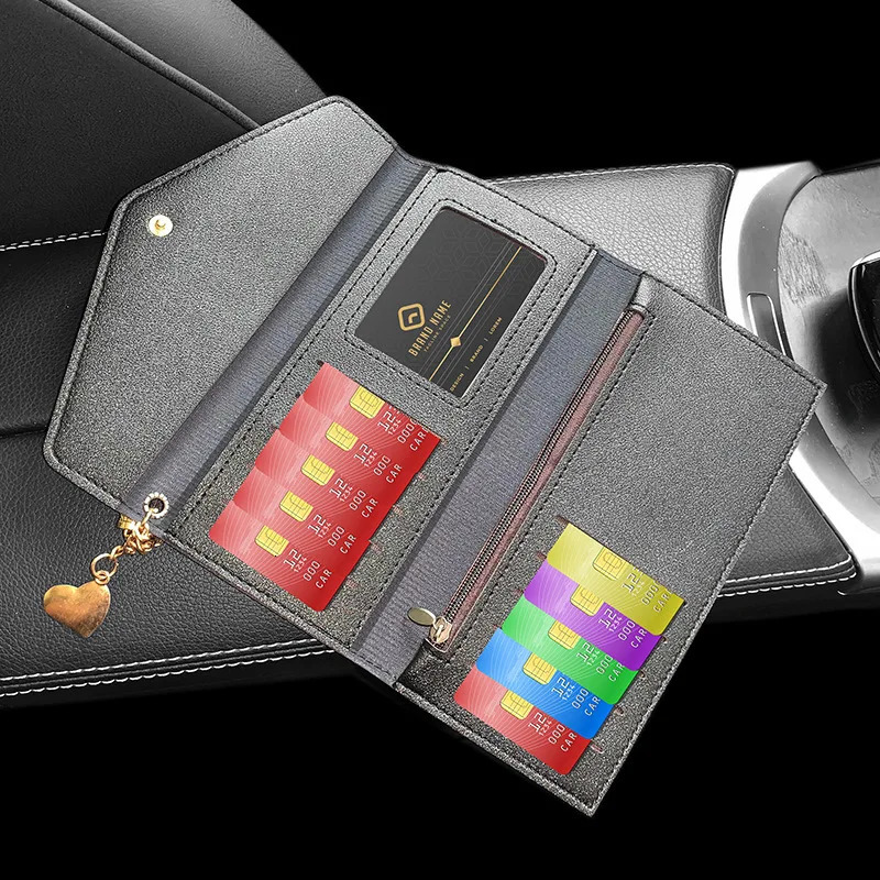 Bling Crystal Fashion Purse Leather Wallet Women Card Holders Multifunctional Pretty Square Hand Bags Ladies Wallets 251225