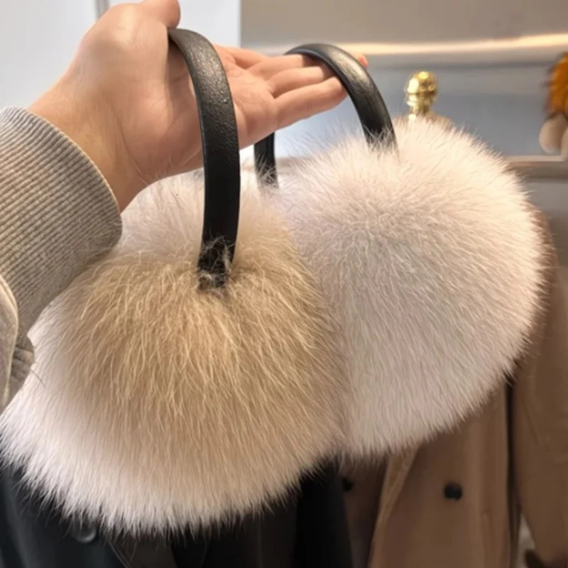 Mink Fur Earmuffs Women Winter Warm Ear Warmer Fashion Outdoor Cold Protection Ear Covers Warm Plush Headband Earflaps 251225