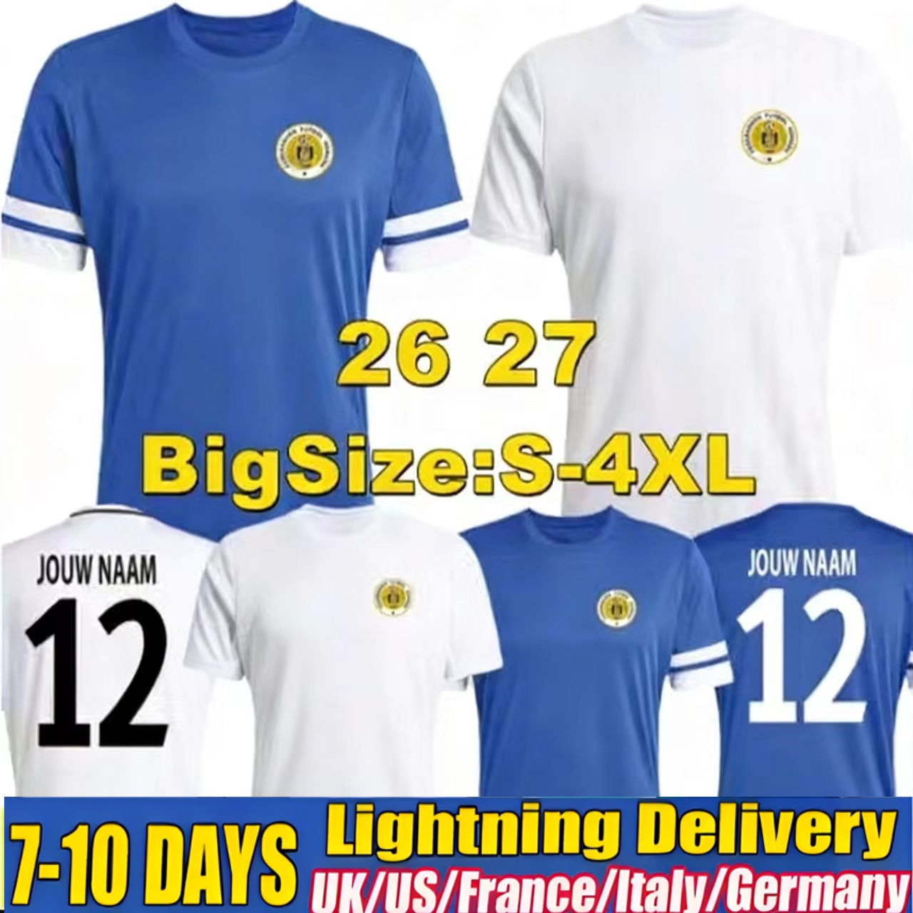 New 2026 Curacao world cup Soccer Jerseys 26 27 Tahith Chong Sontje Hansen Juninho Bacuna Armando Obispo Home Blue away White Fans Men
