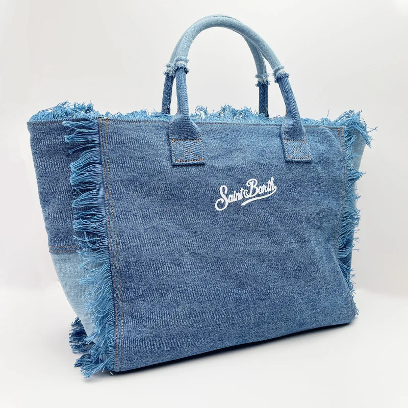 Fashion Womens Tote Bag Trend Denim Embroidery Shoulder Bag High-end Elegant Crossbody Bag er Handbag 251223