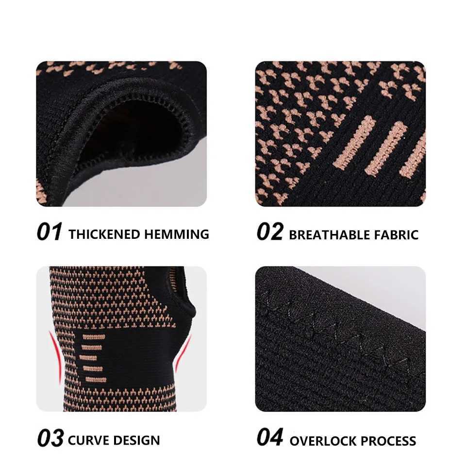 Copper Fiber Wrist Guards Elastic Weaving Copper-containing Nylon Knitted Fabric Pressurized Palm Guard Prevent Wrist Injury M251226