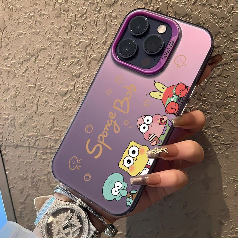 SpongeBob SquarePants Compatible with 16 Pro Max Apple Phone Case Iphone 15 Plus Shockproof 14 Creative 13 11