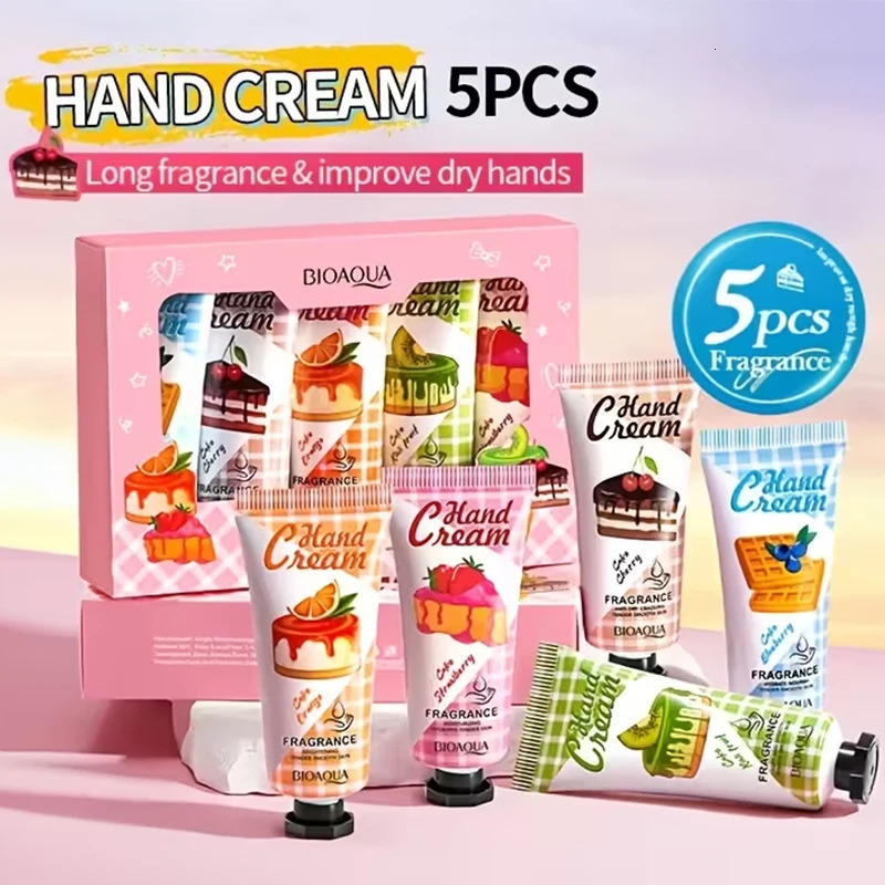 Christmas gift 5/box hand cream setFragrance hand creamcream texturehand cream travel packdurable moisturizer gift for women 251222