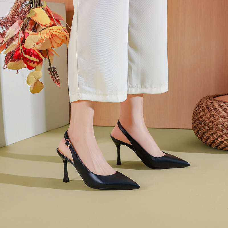 31-44 Plus Size Work Casual 3 Inch Heels Stiletto Heel slingback Sandals Pointed Toe Shoes