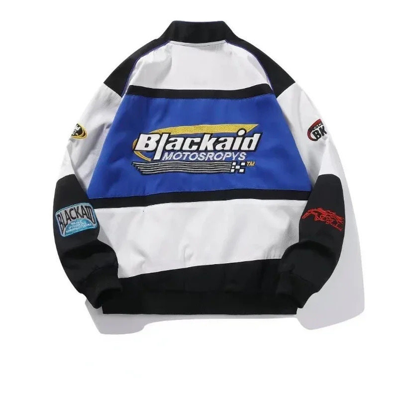autumn and winter American retro hip-hop Y2K loose men and women thin baseball clothing street racing clothing jacket 251224